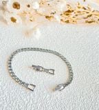  Lắc tay Swarovski Tennis Deluxe màu xám -  Swarovski Tennis Deluxe bracelet Round cut, Gray, Ruthenium plated 