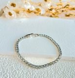  Lắc tay Swarovski Tennis Deluxe màu xám -  Swarovski Tennis Deluxe bracelet Round cut, Gray, Ruthenium plated 