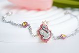  Lắc tay Swarovski Pop Swan hồng - Swarovski  Pop Swan Bracelet, Swan, Pink, Rhodium Plated 