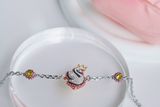  Lắc tay Swarovski Pop Swan hồng - Swarovski  Pop Swan Bracelet, Swan, Pink, Rhodium Plated 