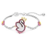 Lắc tay Swarovski Pop Swan hồng - Swarovski  Pop Swan Bracelet, Swan, Pink, Rhodium Plated 