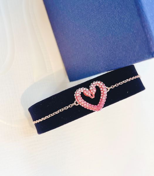  Una bracelet Heart, Small, Pink, Rose gold-tone plated 