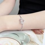  Matrix bracelet Heart, White, Rhodium plated 