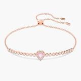  Lắc tay Swarovski tim hồng - Swarovski bracelet Heart, Pink, Rose gold-tone plated 