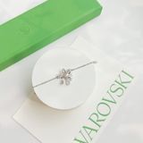  Lắc tay Swarovski Volta nơ trắng - Swarovski Volta bracelet Bow, White, Rhodium plated 