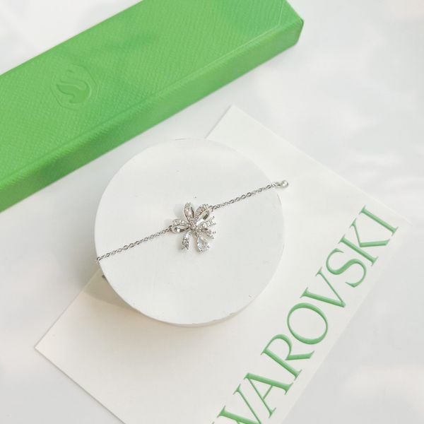  Lắc tay Swarovski Volta Hyperbola nơ trắng - Swarovski Hyperbola Volta White Bracelet 
