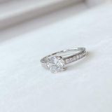  Nhẫn Swarovski Attract màu trắng - Swarovski Attract ring Round cut, Pavé, White, Rhodium plated 