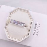  Nhẫn Swarovski Millenia vuông - Swarovski Millenia ring Octagon cut, White, Rhodium plated 