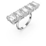  Nhẫn Swarovski Millenia vuông - Swarovski Millenia ring Octagon cut, White, Rhodium plated 