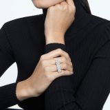  Nhẫn Swarovski Millenia vuông - Swarovski Millenia ring Octagon cut, White, Rhodium plated 