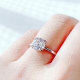  Nhẫn Swarovski Constella Princess cut - Swarovski Constella cocktail ring Princess cut, White, Rhodium plated 