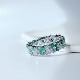  Nhẫn Swarovski Ortyx cocktail màu xanh lá cây - Swarovski Ortyx cocktail ring Triangle cut, Green, Rhodium plated 