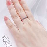  Nhẫn Swarovski Vittore trắng viền xanh size 55 - Swarovski Vittore Ring, Size 55 