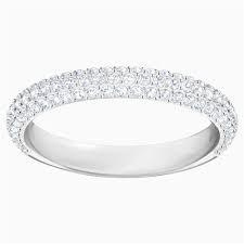  Nhẫn Swarovski Stone trắng - Swarovski Stone ring White, Rhodium plated 