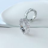  Nhẫn Swarovski Vittore giọt nước trắng  -  Swarovski Vittore ring Drop cut, White, Rhodium plated 