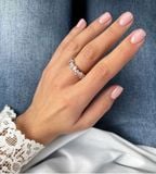  Nhẫn Swarovski Vittore giọt nước trắng  -  Swarovski Vittore ring Drop cut, White, Rhodium plated 