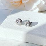  Set Swarovski Angelic trắng gồm Dây chuyền, lắc tay và khuyên tai - Swarovski Angelic set Round cut, White, Rhodium plated (có tách lẻ từng món) 