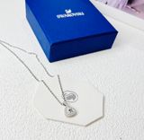  Set dây chuyền khuyên tai Swarovski Begin trắng - Swarovski Begin set Trilliant cut, White, Rhodium plated 