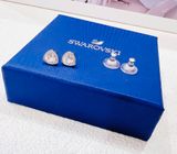  Set dây chuyền khuyên tai Swarovski Begin trắng - Swarovski Begin set Trilliant cut, White, Rhodium plated 