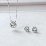  Set Swarovski Bella V trắng - Swarovski Bella V set Round cut, White, Rhodium plated 