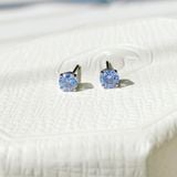  Set Swarovski đá nhảy xanh   - Swarovski Sparkling Dance set Round cut, Blue, Rhodium plated 