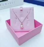  Set dây chuyền - khuyên tai ngọc trai Swarovski màu vàng hồng - Swarovski Originally set White, Rose gold-tone plated 