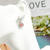  Set dây chuyền khuyên tai Swarovski đá nhảy hồng Millenia - Swarovski Millenia set Trilliant cut, Pink, Rhodium plated 