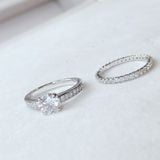  Set nhẫn cầu hôn Swarovski - Swarovski I Do Ring Set White, Rhodium Plating 
