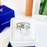  Set nhẫn cầu hôn Swarovski - Swarovski I Do Ring Set White, Rhodium Plating 