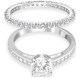  Set nhẫn cầu hôn Swarovski - Swarovski I Do Ring Set White, Rhodium Plating 