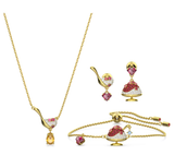  Cariti set Red bean ice, Red, Gold-tone plated 