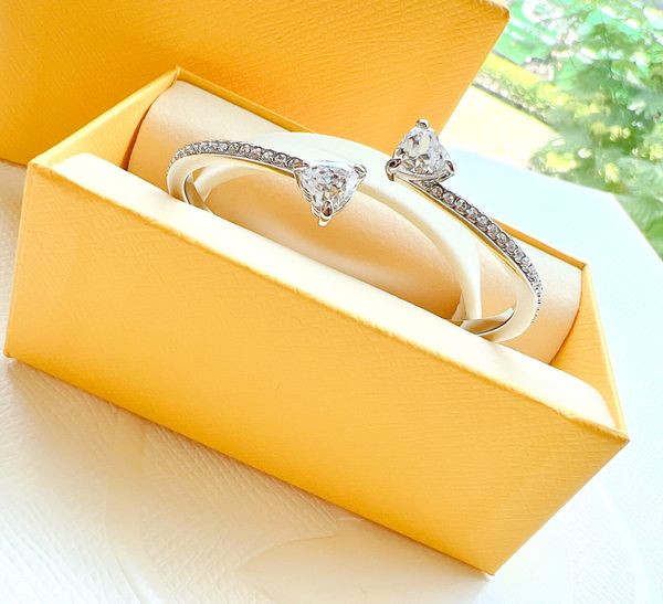  Attract Soul bangle Heart, White, Rhodium plated 