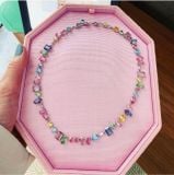  Dây chuyền Swarovski Gema mix pha lê nhiều màu sắc - Swarovski Gema necklace Mixed cuts, Multicolored, Rhodium plated 