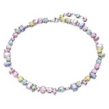  Dây chuyền Swarovski Gema mix pha lê nhiều màu sắc - Swarovski Gema necklace Mixed cuts, Multicolored, Rhodium plated 