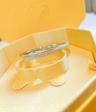  Dextera bangle Magnetic closure, White, Rhodium plated 