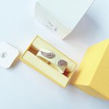  Vòng tay Swarovski Nice lông vũ màu vàng hồng size S - Swarovski Nice bangle Feather, White, Rose gold-tone plated, Size S 