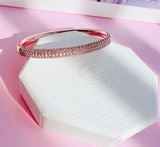  Stone bangle Pink, Rose gold-tone finish 