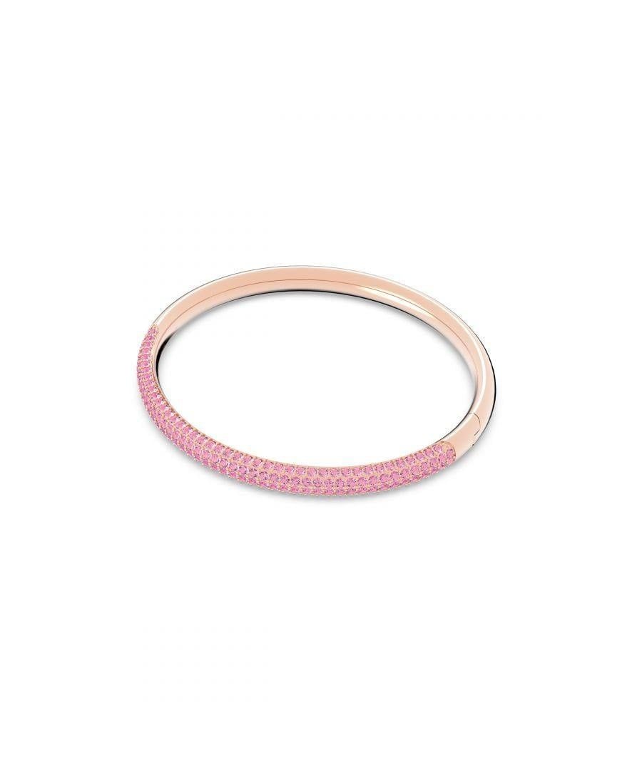  Stone bangle Pink, Rose gold-tone finish 