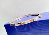  Vòng tay Swarovski Thrilling tone vàng size M - Swarovski Thrilling bangle Mixed cuts, White, Gold-tone plated 