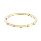  Vòng tay Swarovski Thrilling tone vàng size M - Swarovski Thrilling bangle Mixed cuts, White, Gold-tone plated 