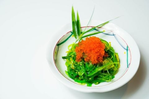 わかめとびっこサラダ/ Seaweed Flying Fish Salad | Salad Trứng Cá Chuồn, Rong Biển