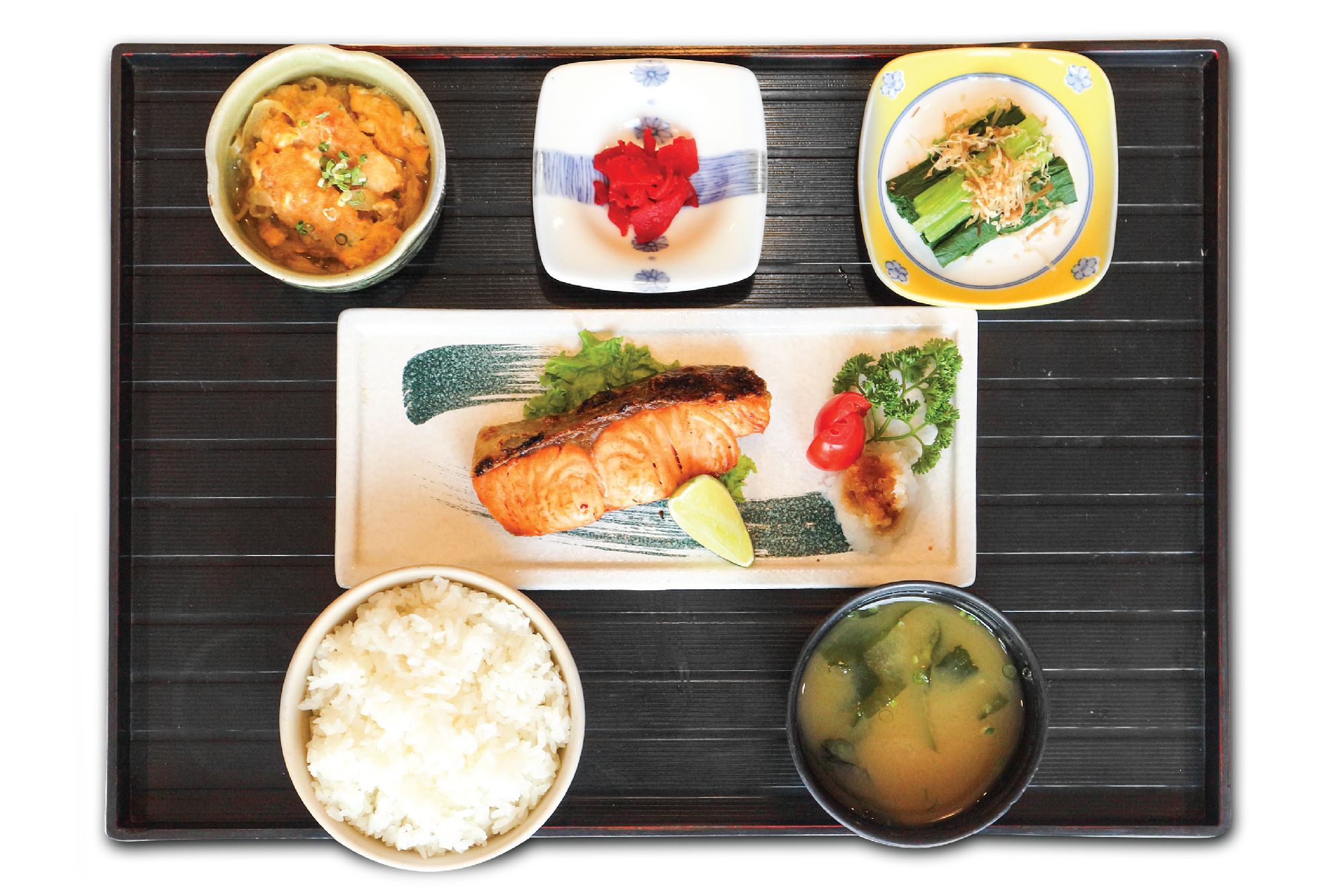 さけ塩焼き(照り焼き) / Grilled Salmon with salt (terisauce) | Cơm cá hồi nướng muối( sốt Teri)