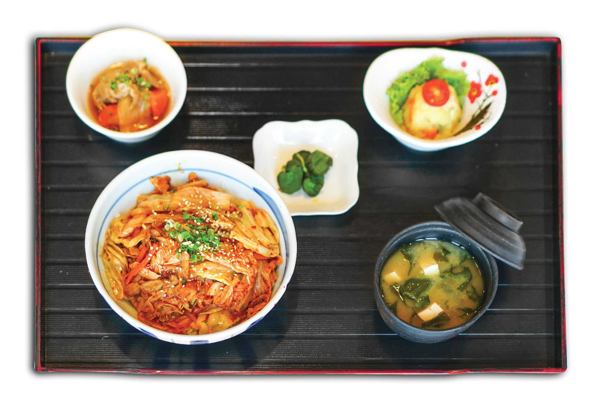 キムチ丼/ Fried kimchi, pork with rice | Cơm kim chi xào thịt heo