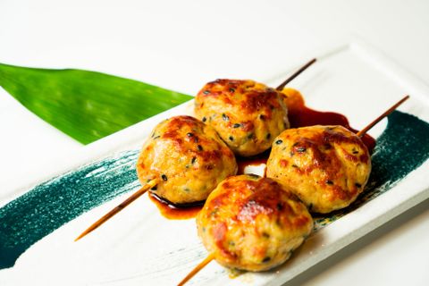 つくね/ Grilled Chick Meat Balls | Thịt Gà Viên Nướng Sốt Teri