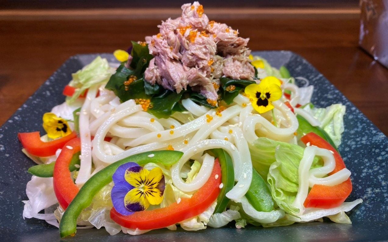 TUNA HIYASHI UDON,SOBA,RAMEN / Mỳ Udon,Soba,Somen Lạnh Với Cá Ngừ Ngâm Dầu