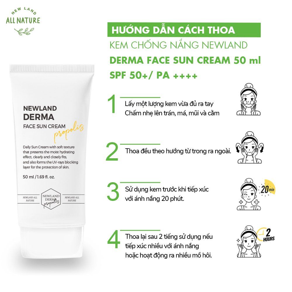  Kem chống nắng dành cho da mặt Derma Face Sun Cream SPF 50+ và PA++++ 