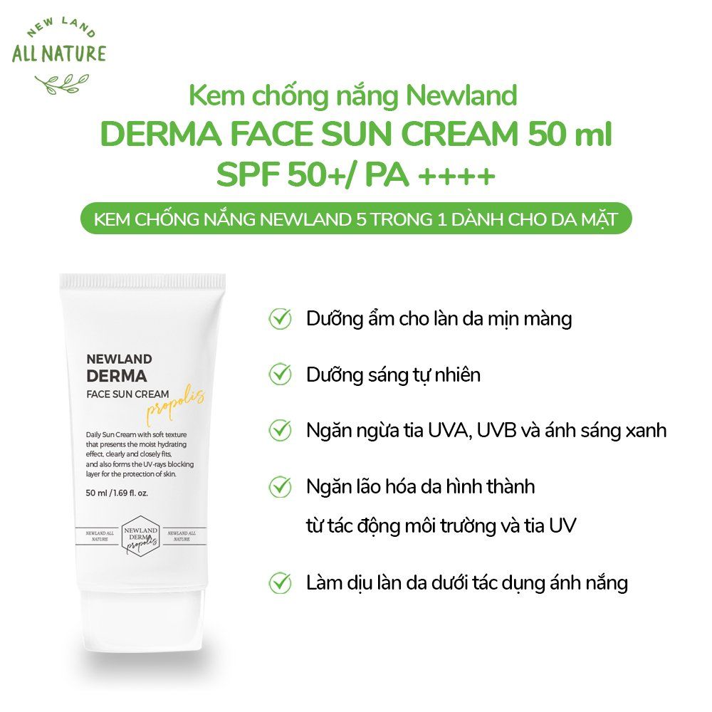  Kem chống nắng dành cho da mặt Derma Face Sun Cream SPF 50+ và PA++++ 