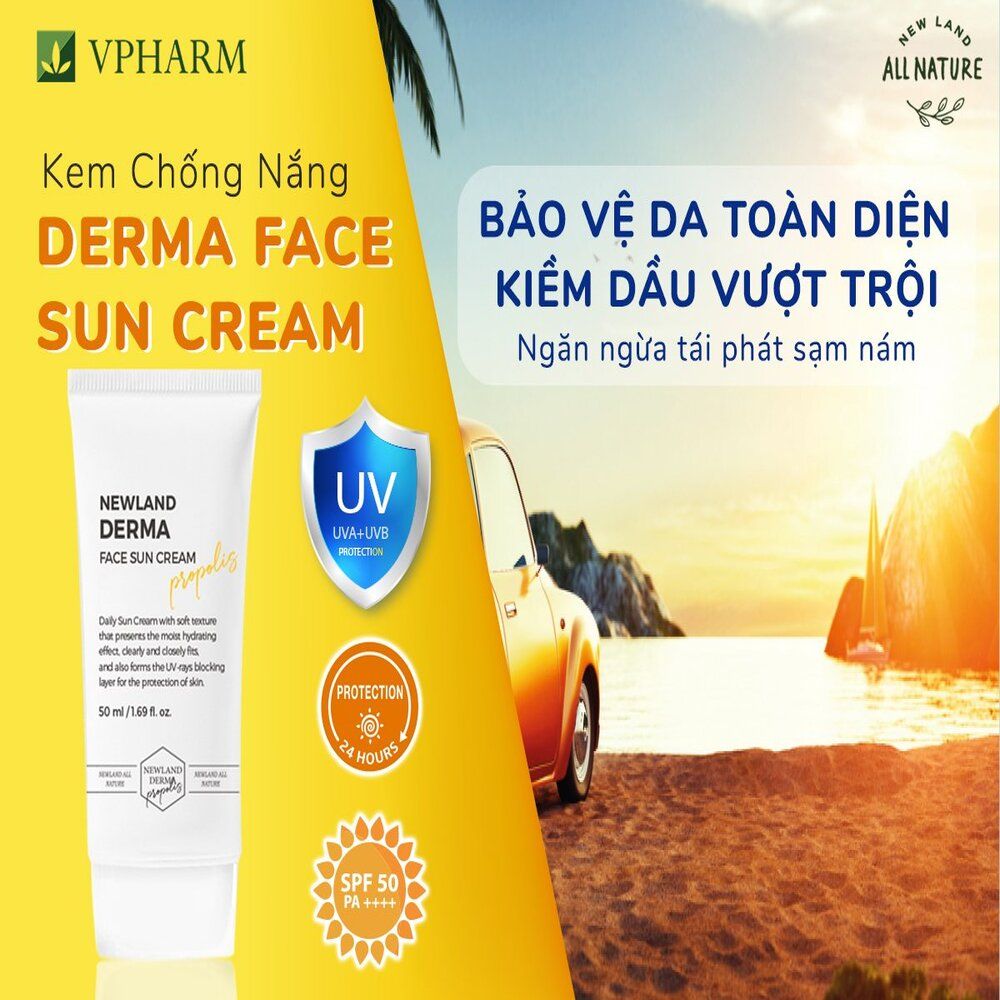  Kem chống nắng dành cho da mặt Derma Face Sun Cream SPF 50+ và PA++++ 