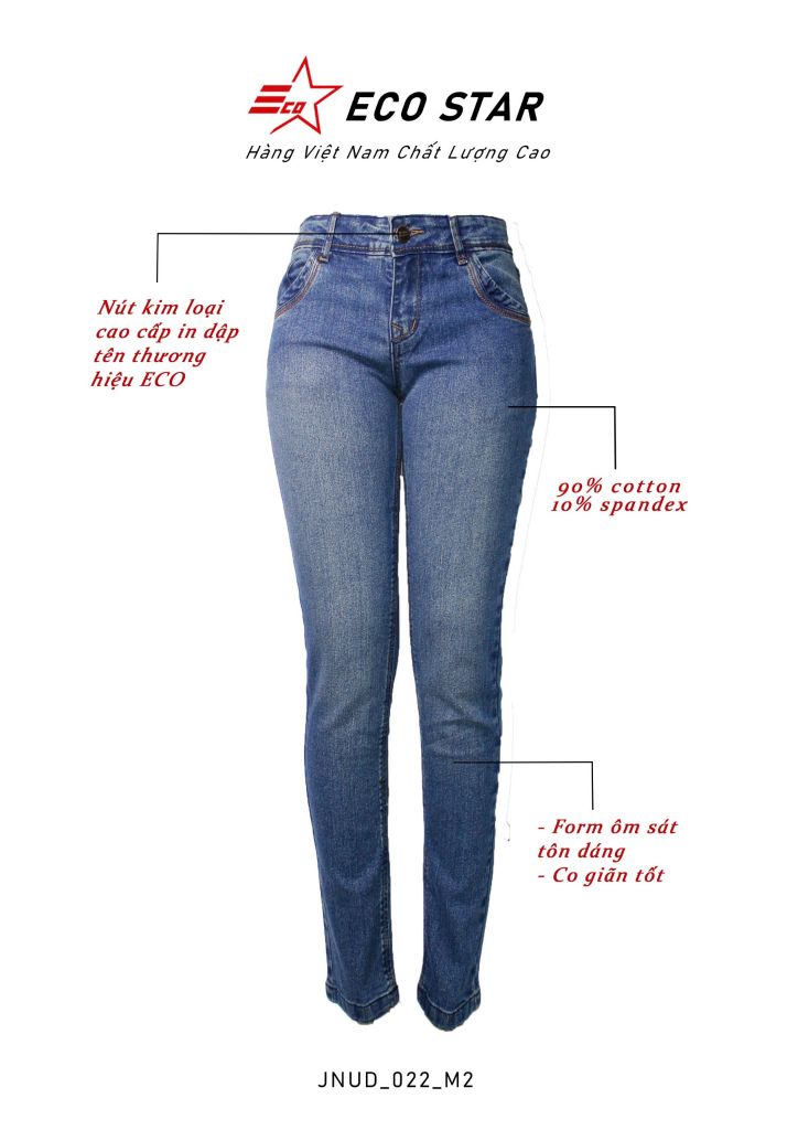 Quần Jeans Dài Nữ (JNUD-022-M2)