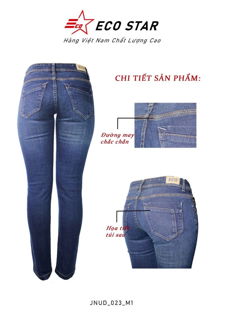 Quần Jeans Dài Nữ (JNUD-023-M1)
